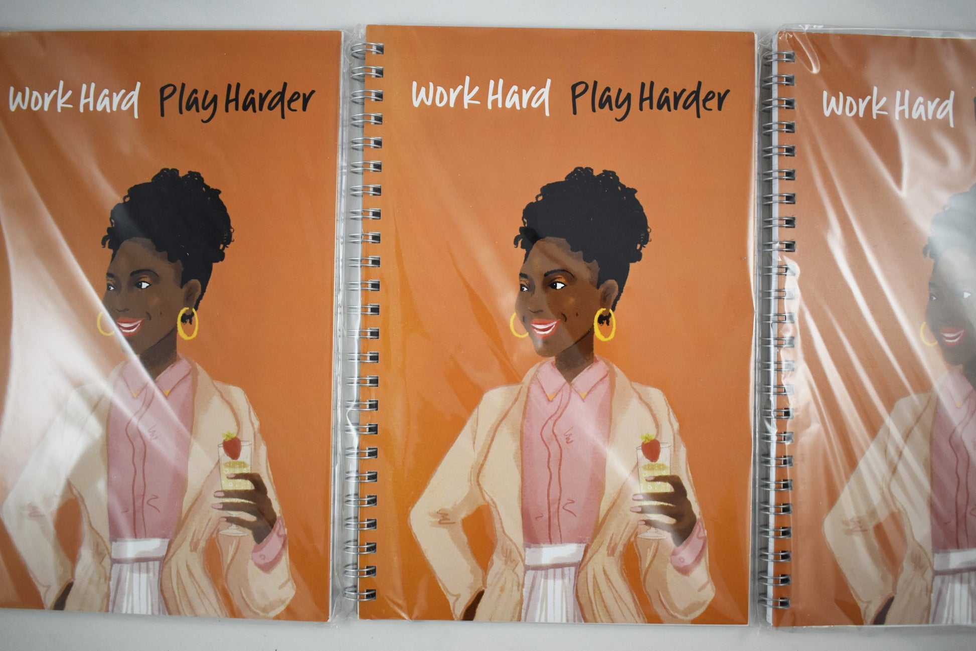 Work Hard Play Harder Notebook - Bold Xchange black owned brand black owned gifts